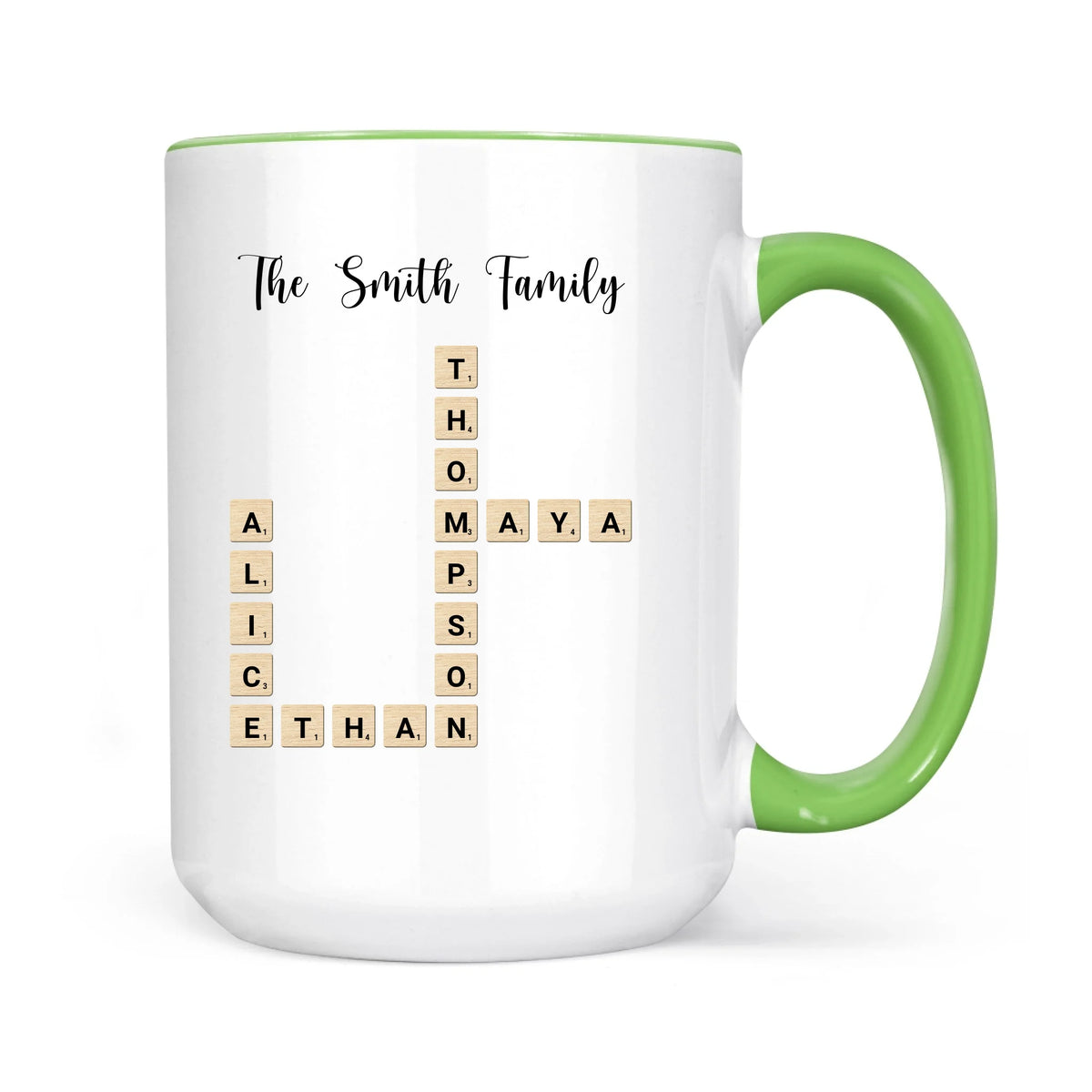 Custom Text Create Your Own Crossword Puzzle - Personalized Custom Mug - Gift For Family Members, Friends