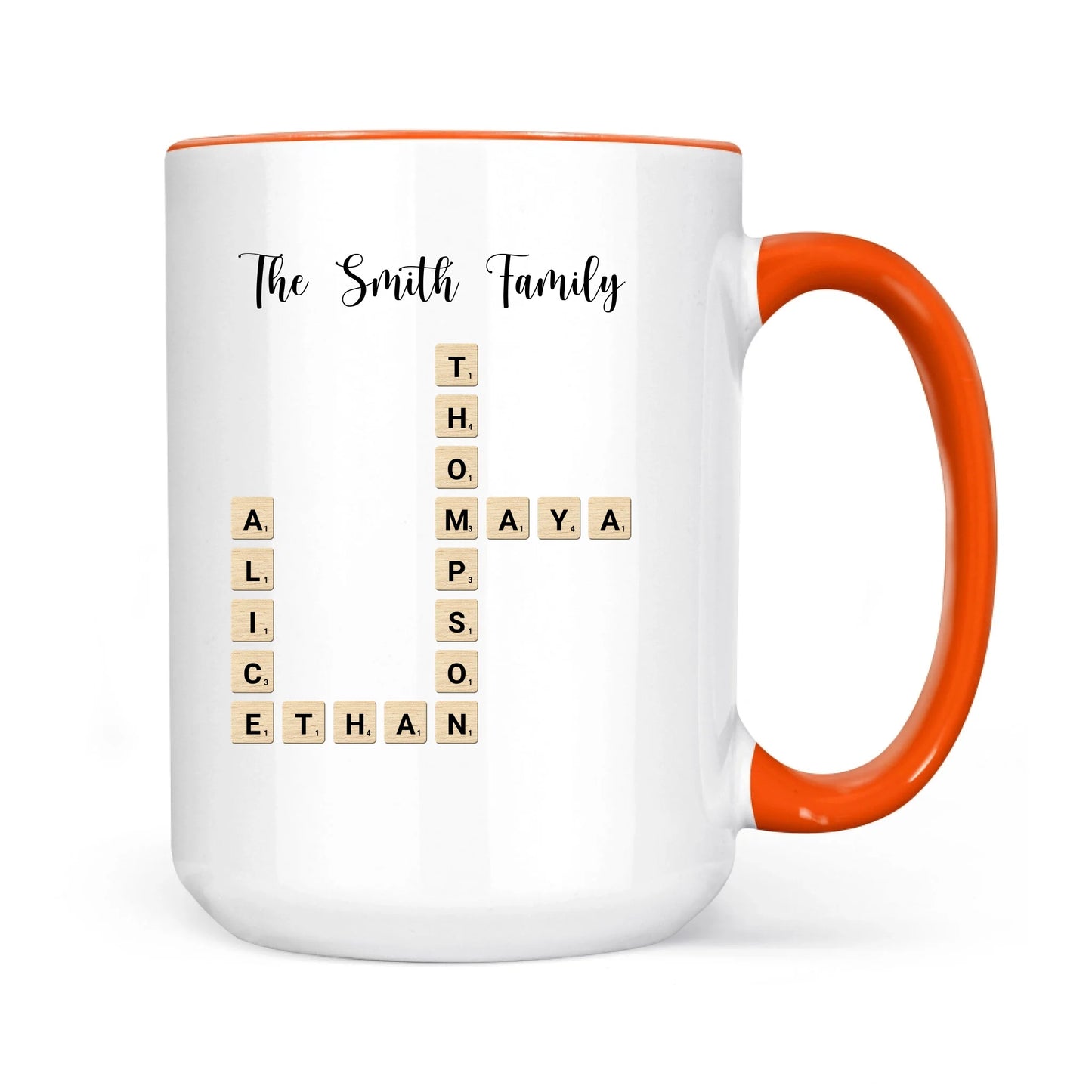 Custom Text Create Your Own Crossword Puzzle - Personalized Custom Mug - Gift For Family Members, Friends