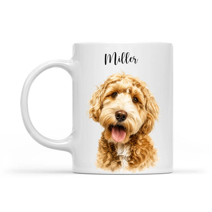 Personalized Pet Portrait Mug - Custom Dog or Cat Photo Memorial Gift