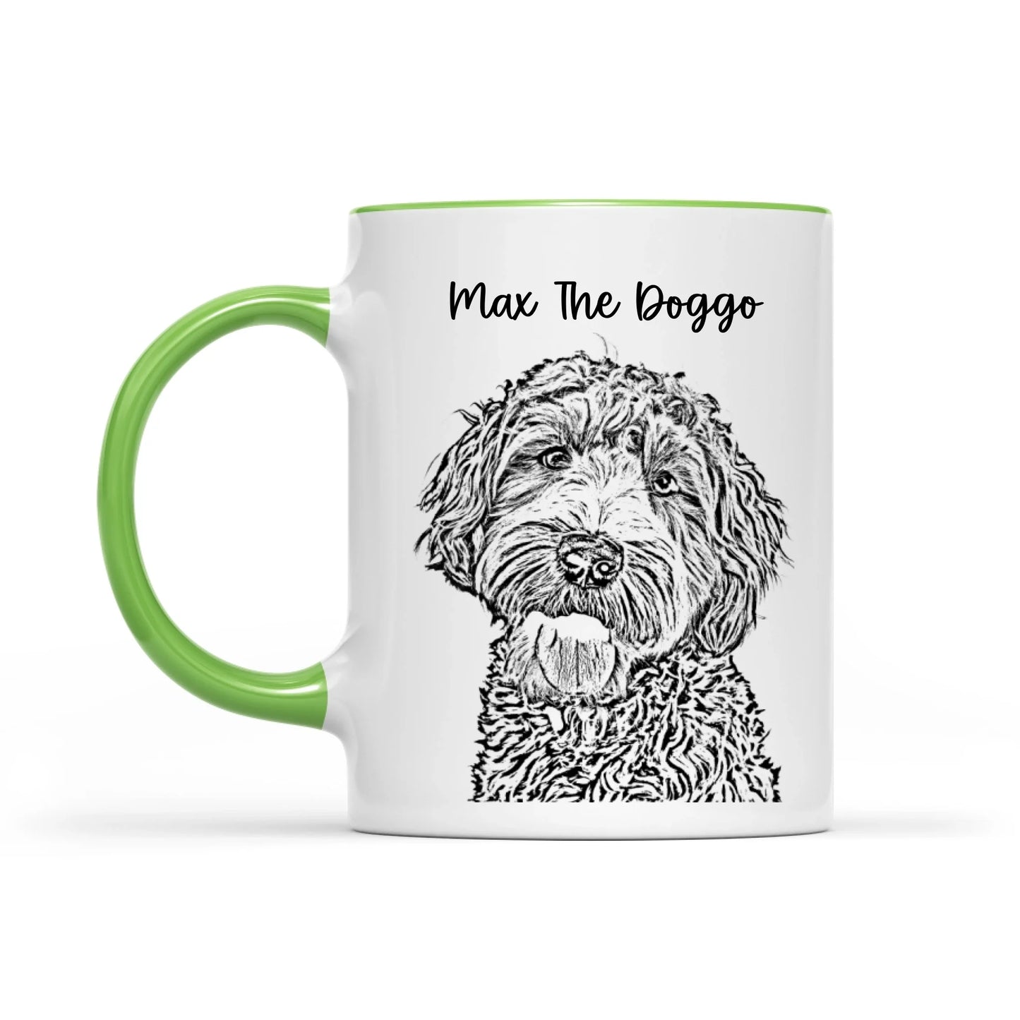 Portrait Sketch Custom Photo Dog - Gift For Dog Lover - Personalized Mug
