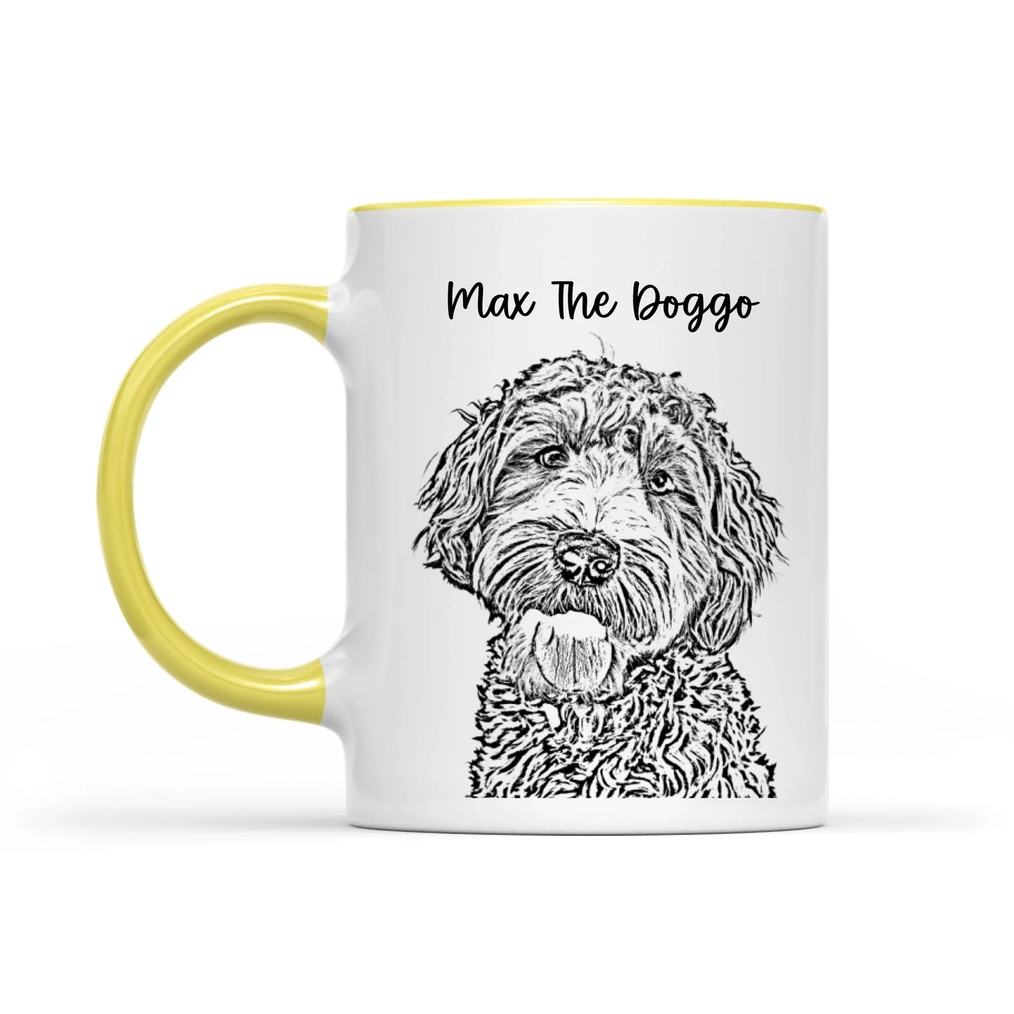 Portrait Sketch Custom Photo Dog - Gift For Dog Lover - Personalized Mug
