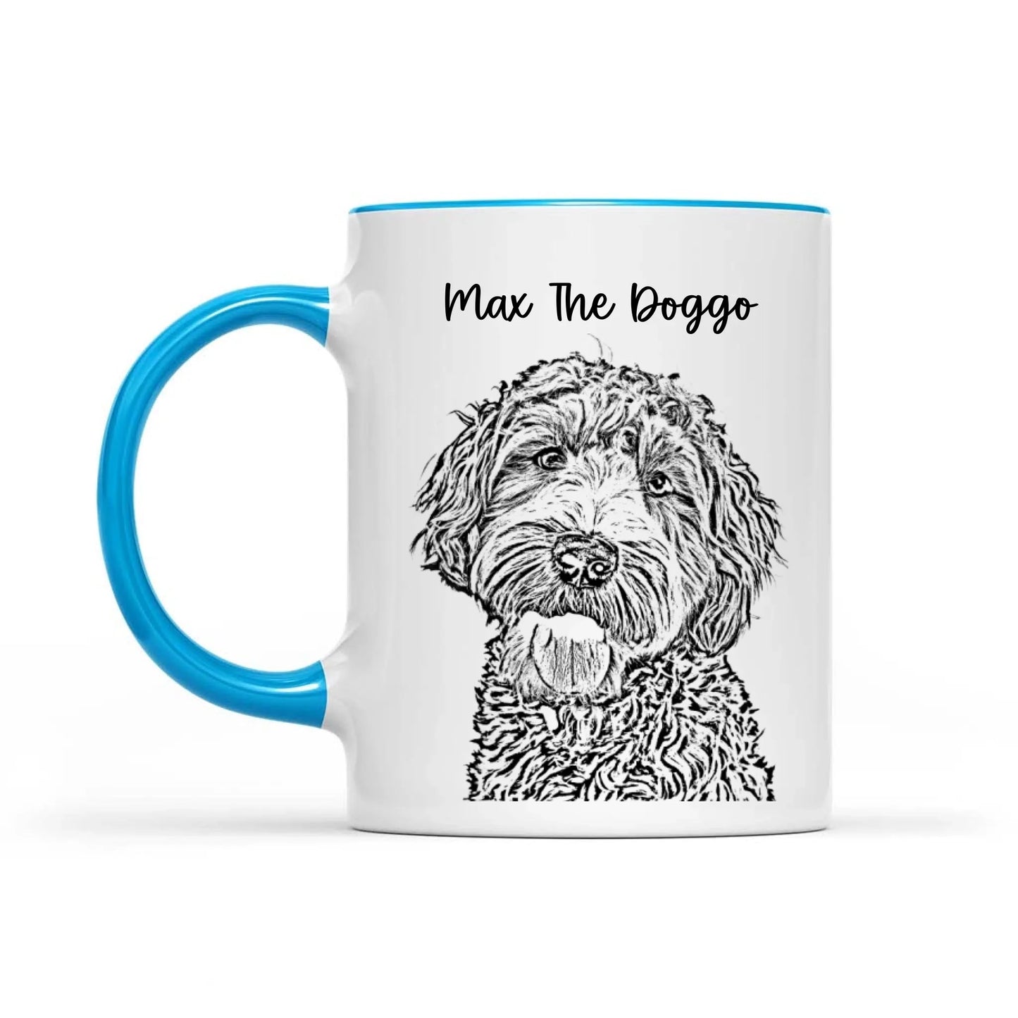 Portrait Sketch Custom Photo Dog - Gift For Dog Lover - Personalized Mug