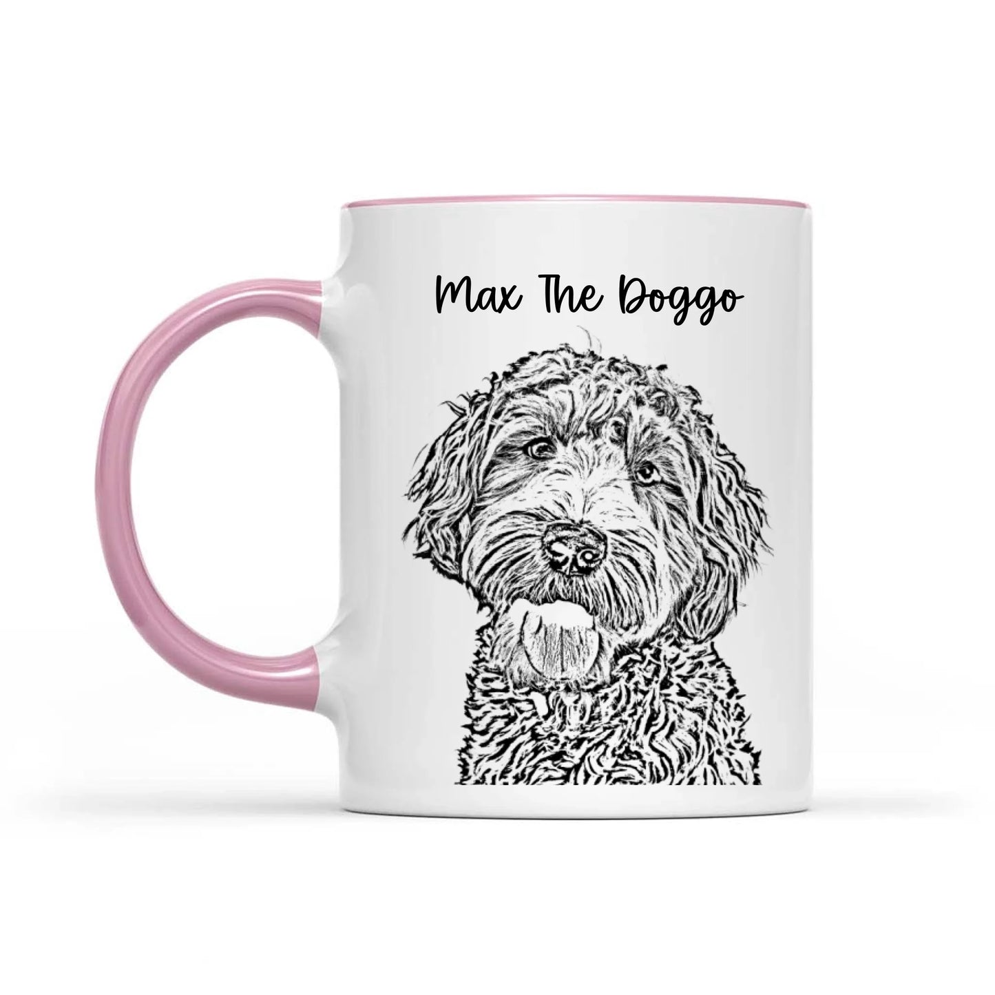 Portrait Sketch Custom Photo Dog - Gift For Dog Lover - Personalized Mug