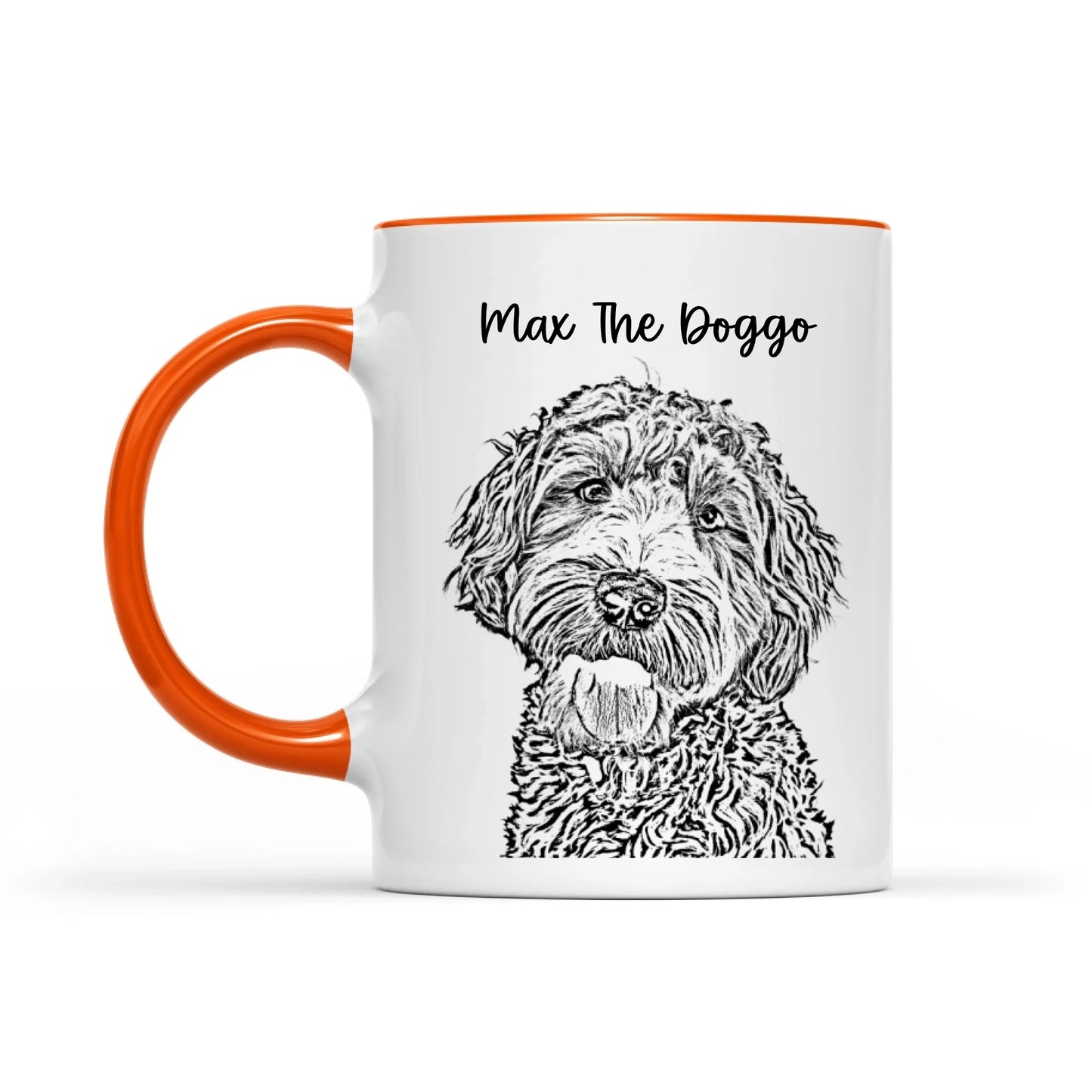 Portrait Sketch Custom Photo Dog - Gift For Dog Lover - Personalized Mug