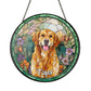 Custom Photo Window Hanging Stained Glass Ornament - Personalized Pet Memorial Sympathy Gifts For Dogs - Furry Friend
