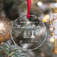 Our First Christmas As Mr & Mrs Wedding Couple - Personalized Shaped Glass Ornament