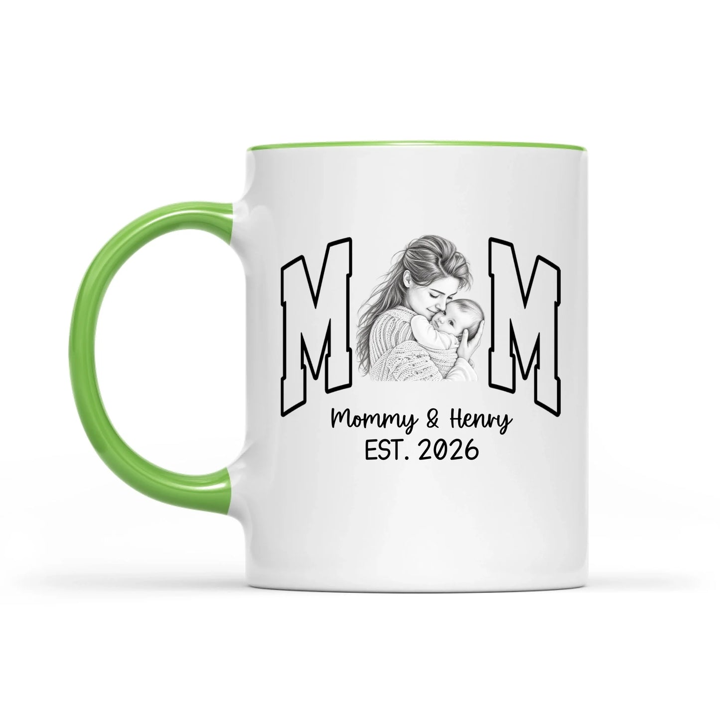 Custom Photo Printed Mug - Personalized Mother's Day, Baby Shower, Gender Reveal Gifts For New Moms - Hello Little One