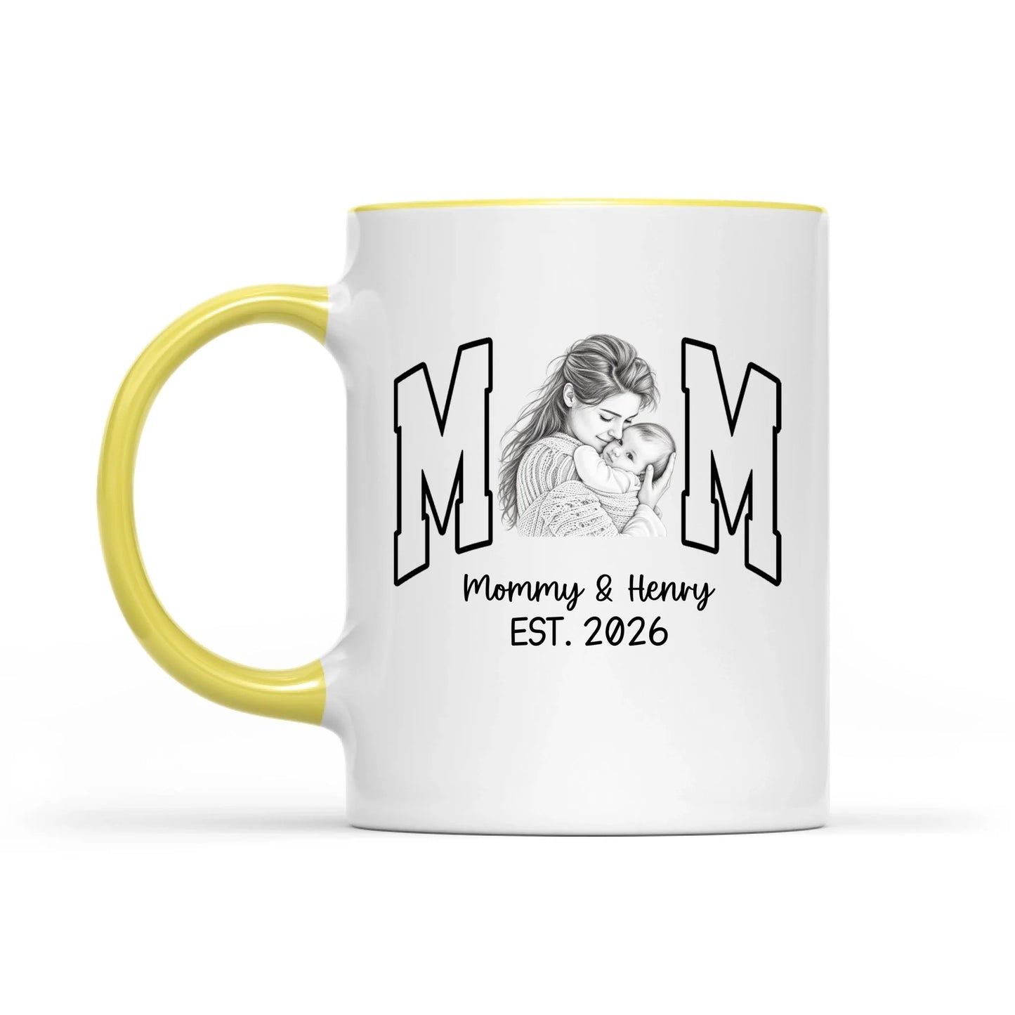 Custom Photo Printed Mug - Personalized Mother's Day, Baby Shower, Gender Reveal Gifts For New Moms - Hello Little One