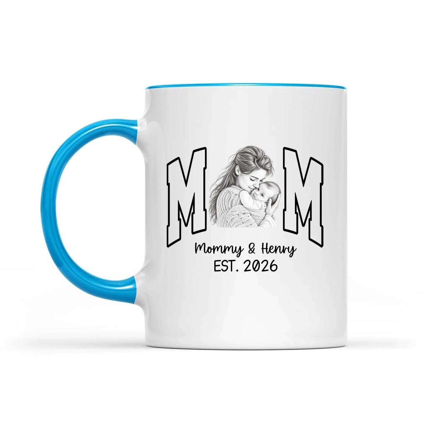 Custom Photo Printed Mug - Personalized Mother's Day, Baby Shower, Gender Reveal Gifts For New Moms - Hello Little One