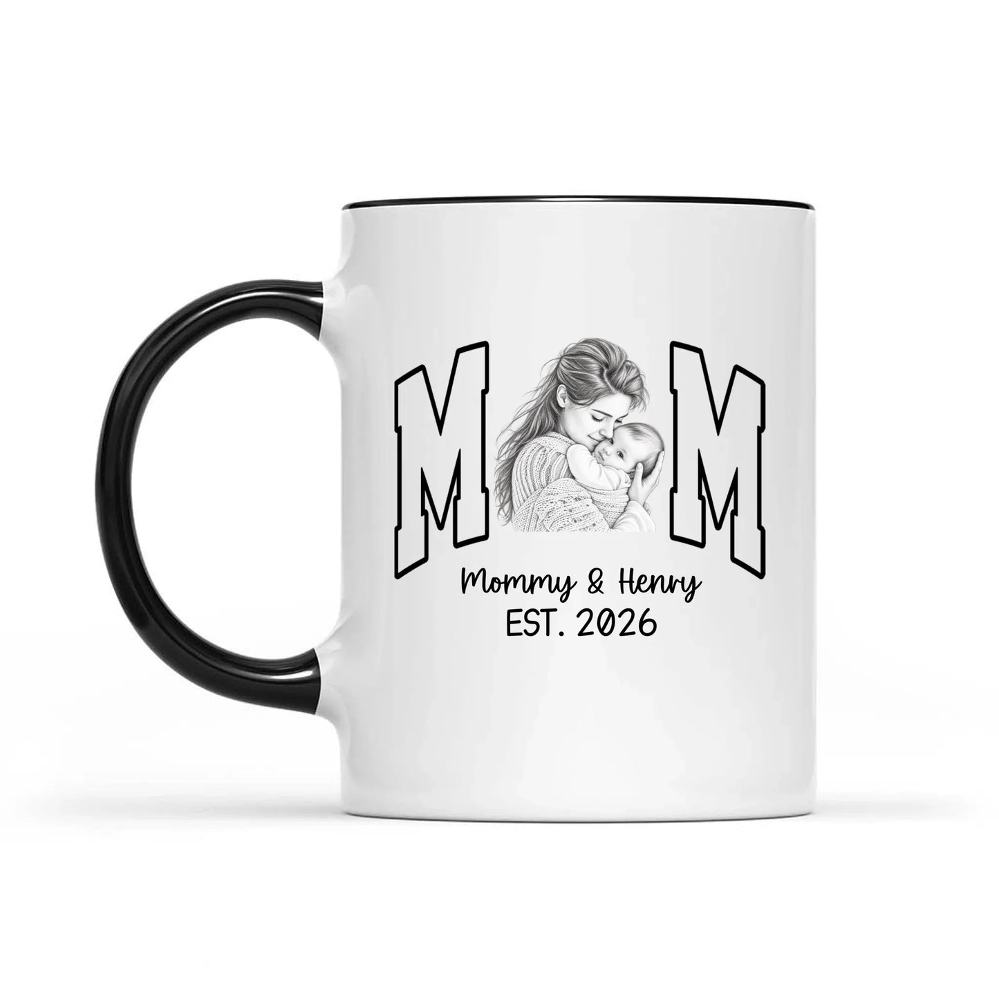 Custom Photo Printed Mug - Personalized Mother's Day, Baby Shower, Gender Reveal Gifts For New Moms - Hello Little One
