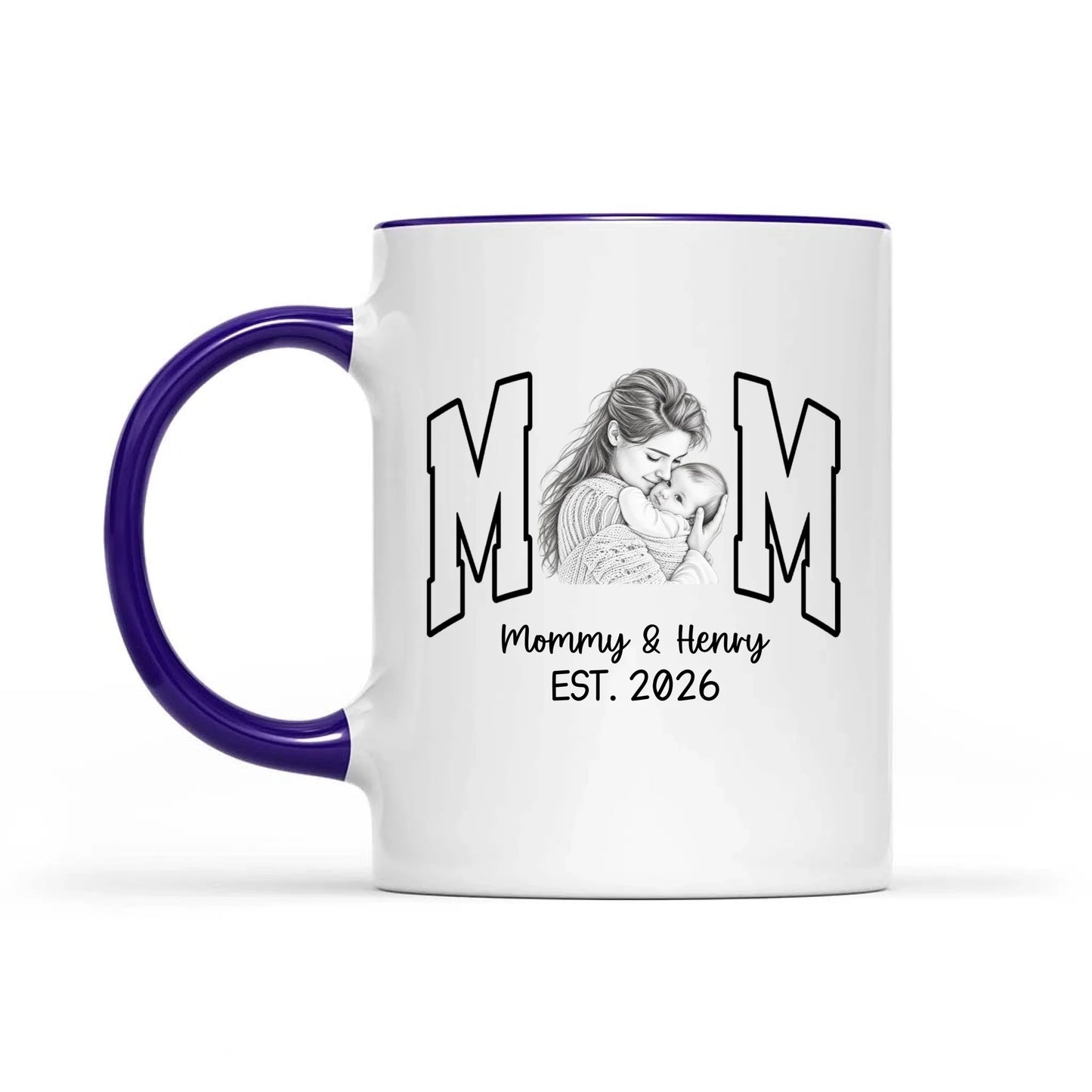 Custom Photo Printed Mug - Personalized Mother's Day, Baby Shower, Gender Reveal Gifts For New Moms - Hello Little One