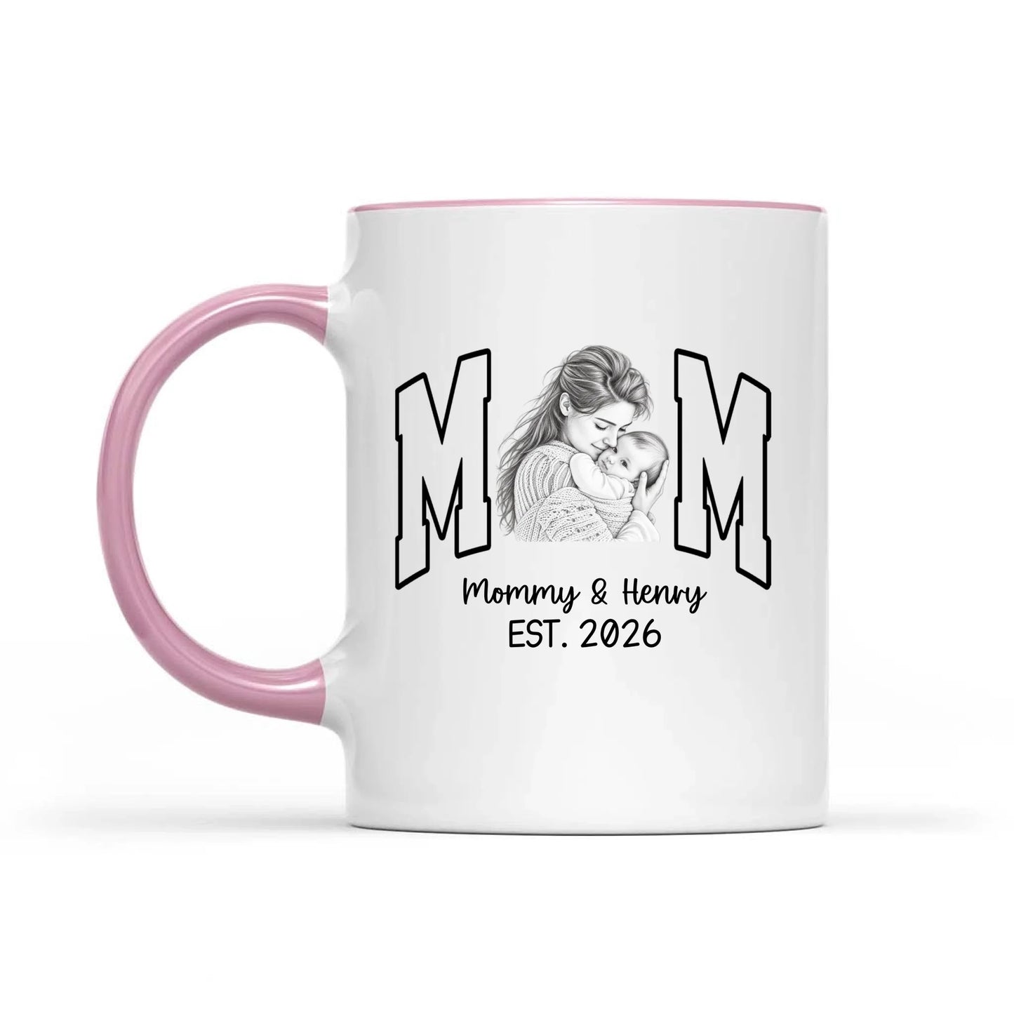 Custom Photo Printed Mug - Personalized Mother's Day, Baby Shower, Gender Reveal Gifts For New Moms - Hello Little One