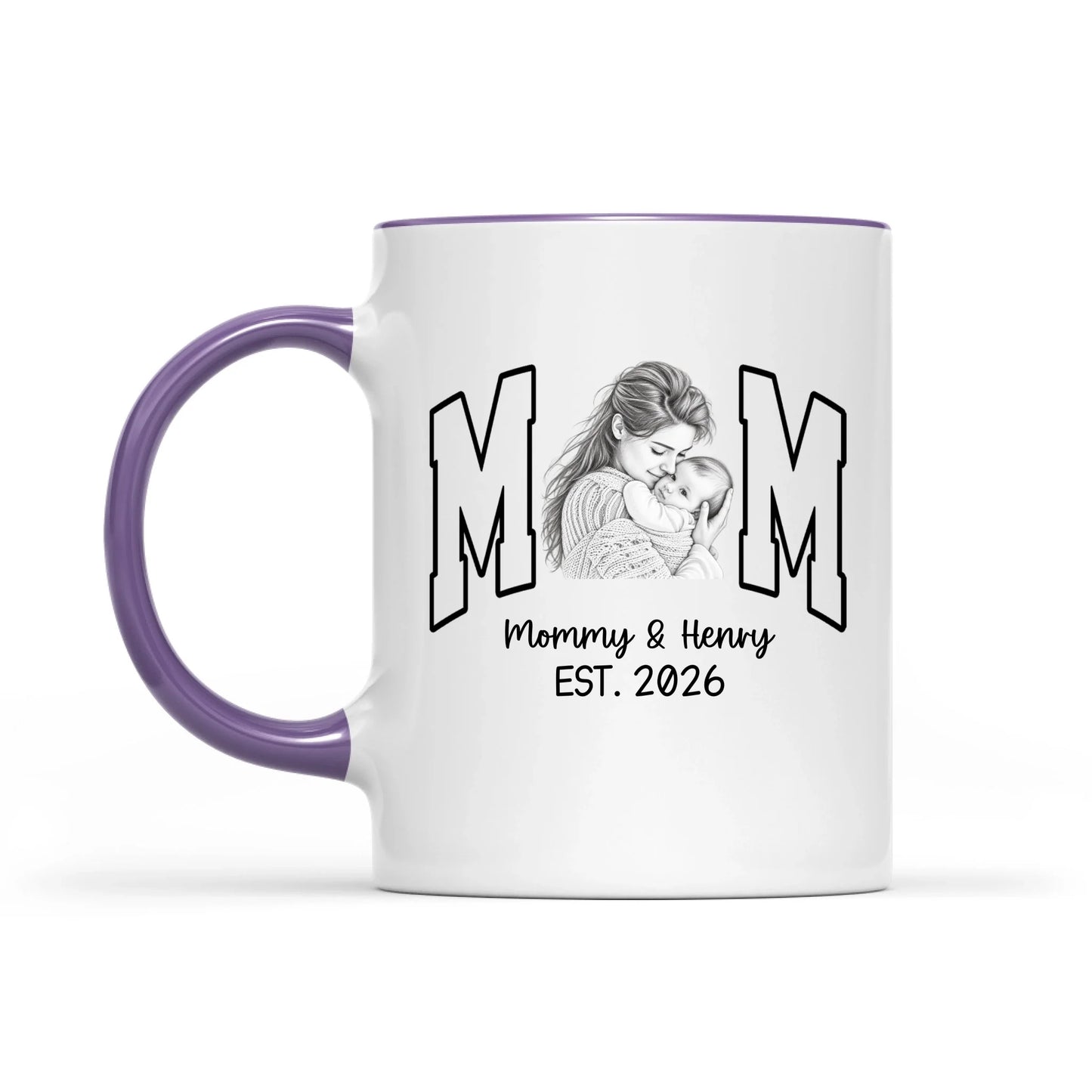 Custom Photo Printed Mug - Personalized Mother's Day, Baby Shower, Gender Reveal Gifts For New Moms - Hello Little One