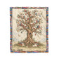 Personalized Reading Blanket – Custom Photo Blanket with Reader Character & Book Tree, Cozy Gift for Book Lover
