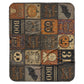Vintage Halloween Woven Throw Blanket – Spooky Pumpkin, Ghost, Bat & Boo Patchwork Blanket