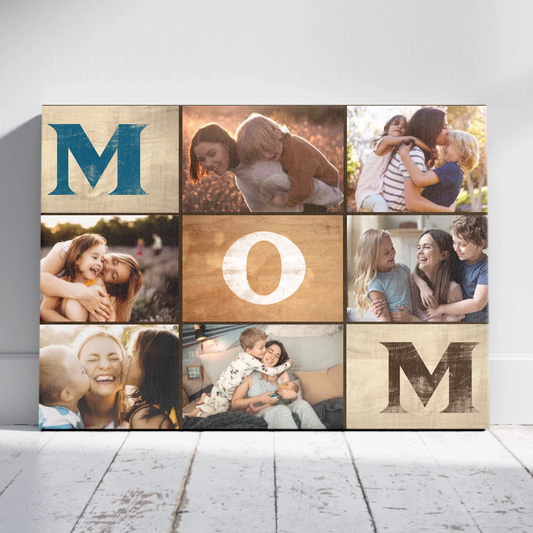 Custom Canvas For Mom - Personalized Photo Collage Gift For Mother Canvas Mom Canvas Print