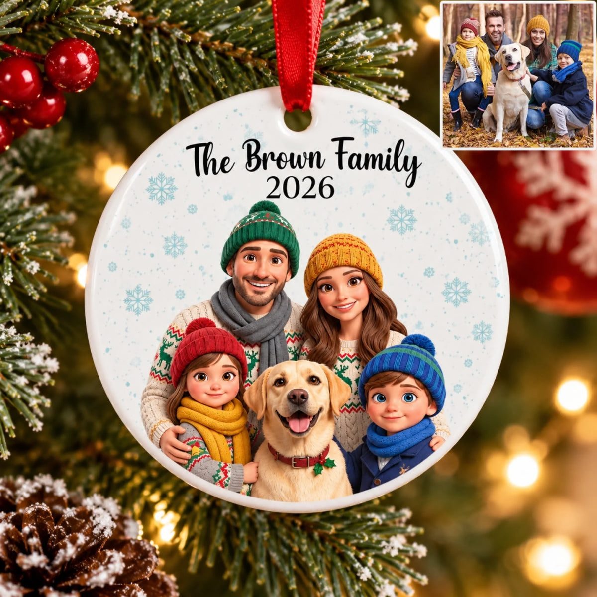 The Brown Family Christmas Ornament