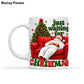 Funny Fat Santa Couch Mug, Just Waiting for Christmas Gift
