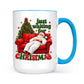 Funny Fat Santa Couch Mug, Just Waiting for Christmas Gift