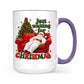 Funny Fat Santa Couch Mug, Just Waiting for Christmas Gift