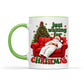 Funny Fat Santa Couch Mug, Just Waiting for Christmas Gift