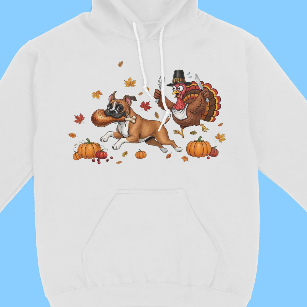 Thanksgiving Turkey Dog Hoodie – Funny Fall Dog - Autumn Cozy Hoodie for Dog Lovers