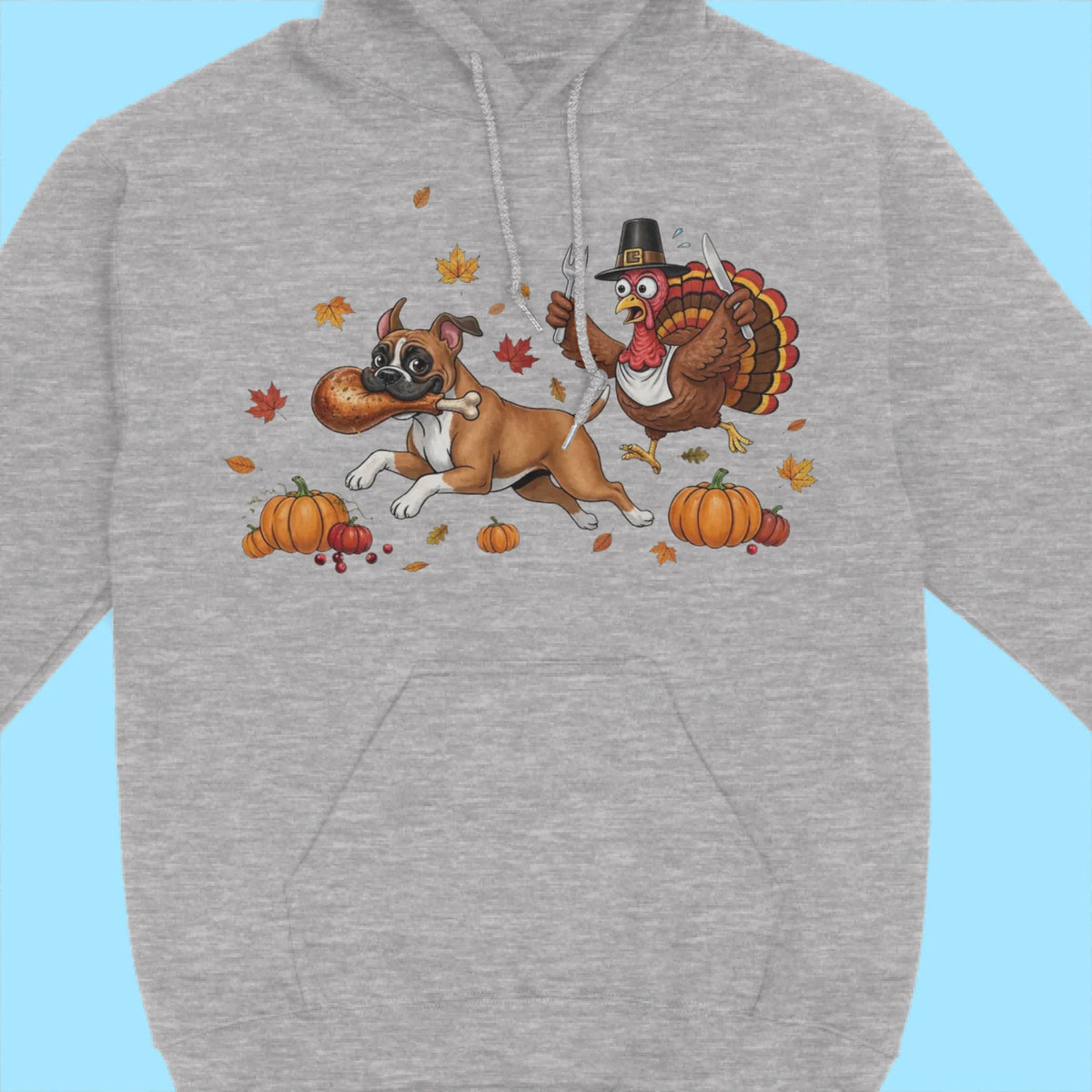 Thanksgiving Turkey Dog Hoodie – Funny Fall Dog - Autumn Cozy Hoodie for Dog Lovers