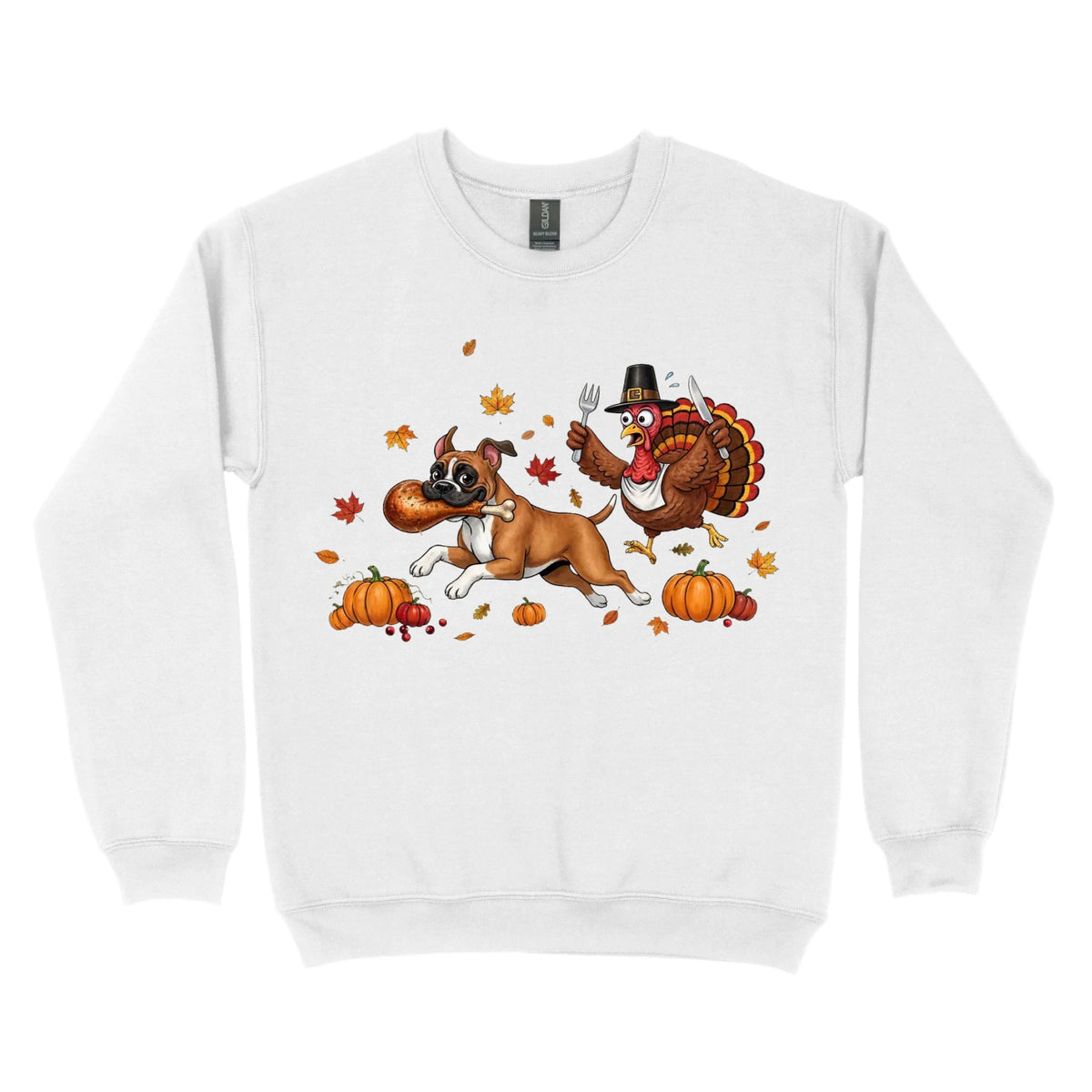Thanksgiving Turkey Dog Sweatshirt – Funny Fall Dog Personalized- Autumn Cozy Sweatshirt for Dog Lovers