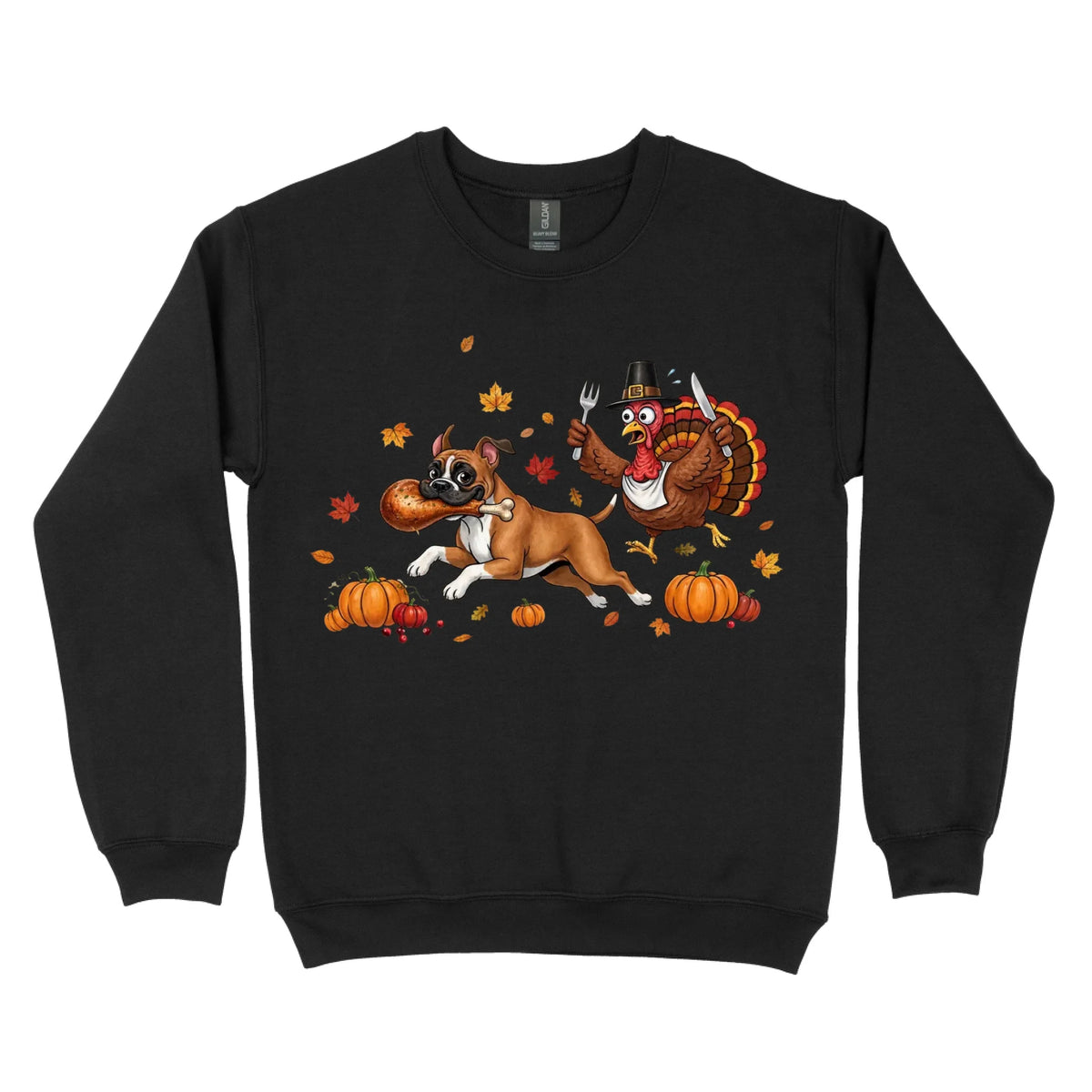 Thanksgiving Turkey Dog Sweatshirt – Funny Fall Dog Personalized- Autumn Cozy Sweatshirt for Dog Lovers