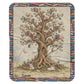 Personalized Reading Blanket – Custom Photo Blanket with Reader Character & Book Tree, Cozy Gift for Book Lover