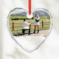 Engagement Gifts for Couples - Engaged Keepsake Ornament, Marriage Proposal Gift, Christmas gift for Couple - Personalized Photo Round Glass Ornament
