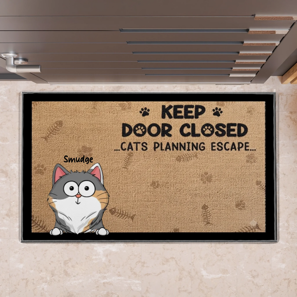 Keep Door Closed - Personalized Cat Doormat Home Decor Decorative Mat - House Warming Gift, Gift For Pet Owners, Pet Lovers