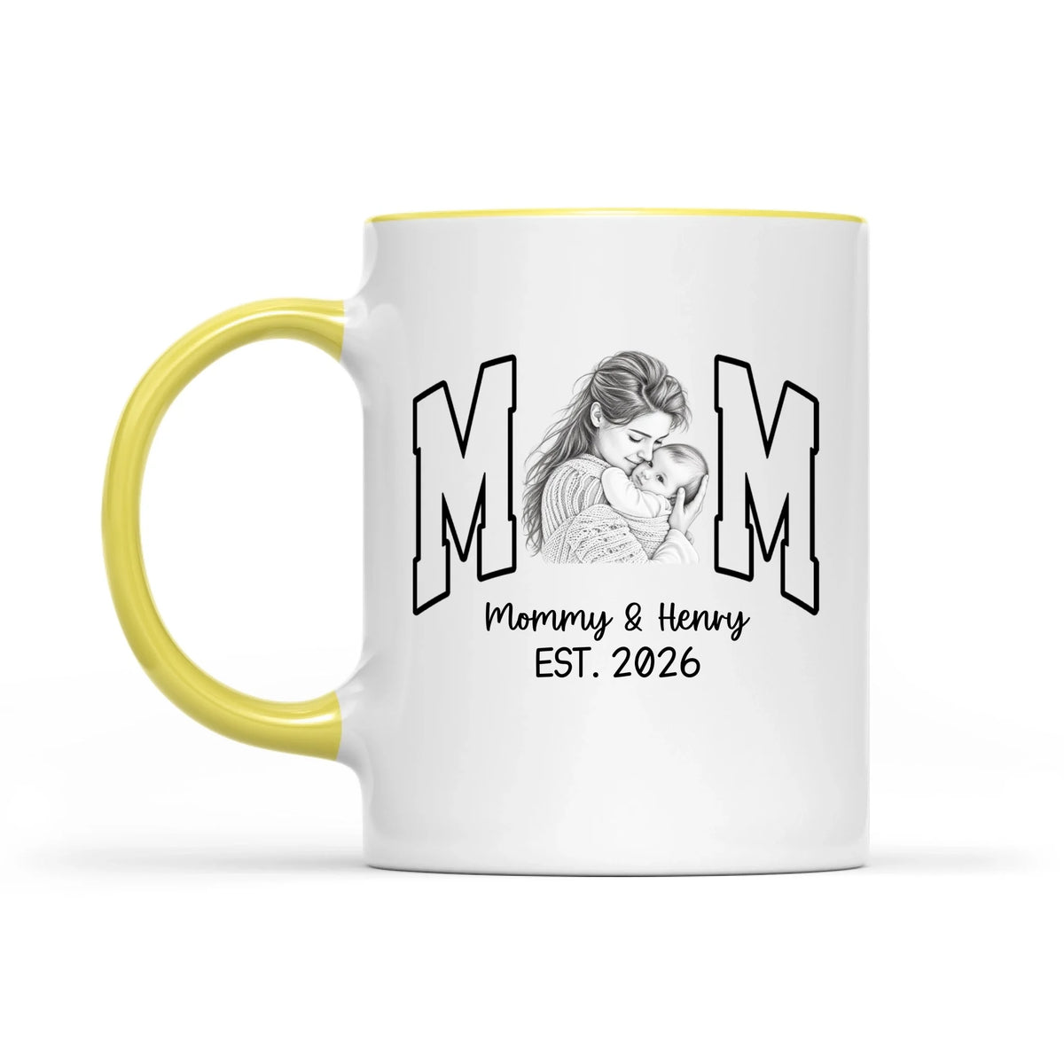 Custom Photo Printed Mug - Personalized Mother's Day, Baby Shower, Gender Reveal Gifts For New Moms - Hello Little One