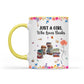 Just A Girl Who Loves Books Birth Month Flower - Personalized Reader Girl Coffee Mug For Book Lover