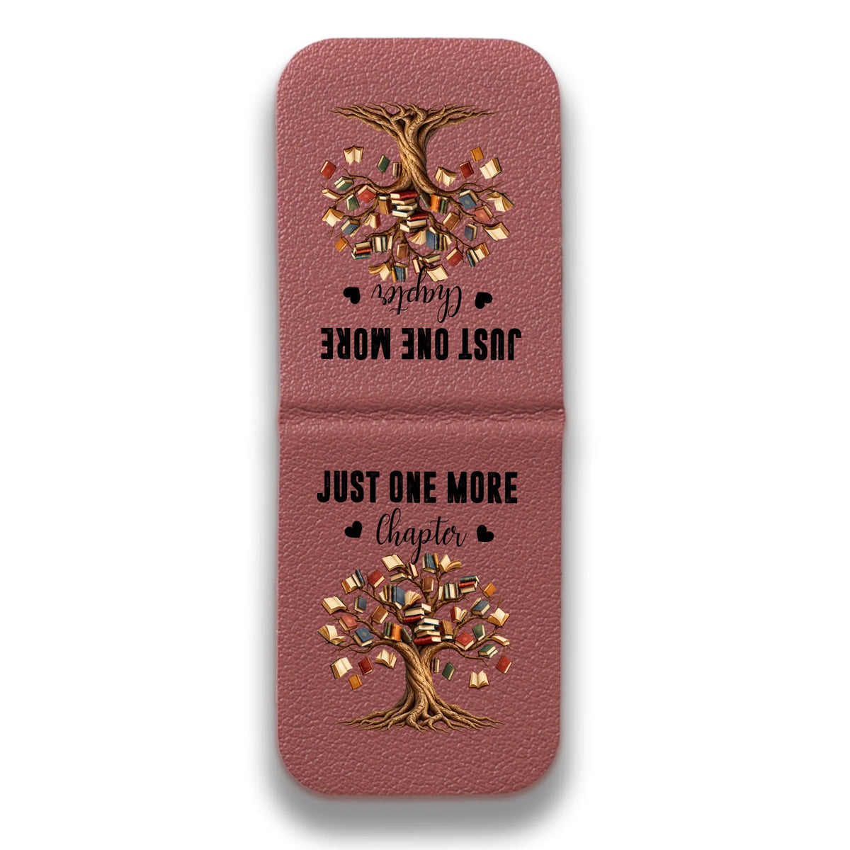 Gifts For Book Lovers, Bookworms, Readers - Personalized Just One More Chapter Leather Magnetic Bookmark