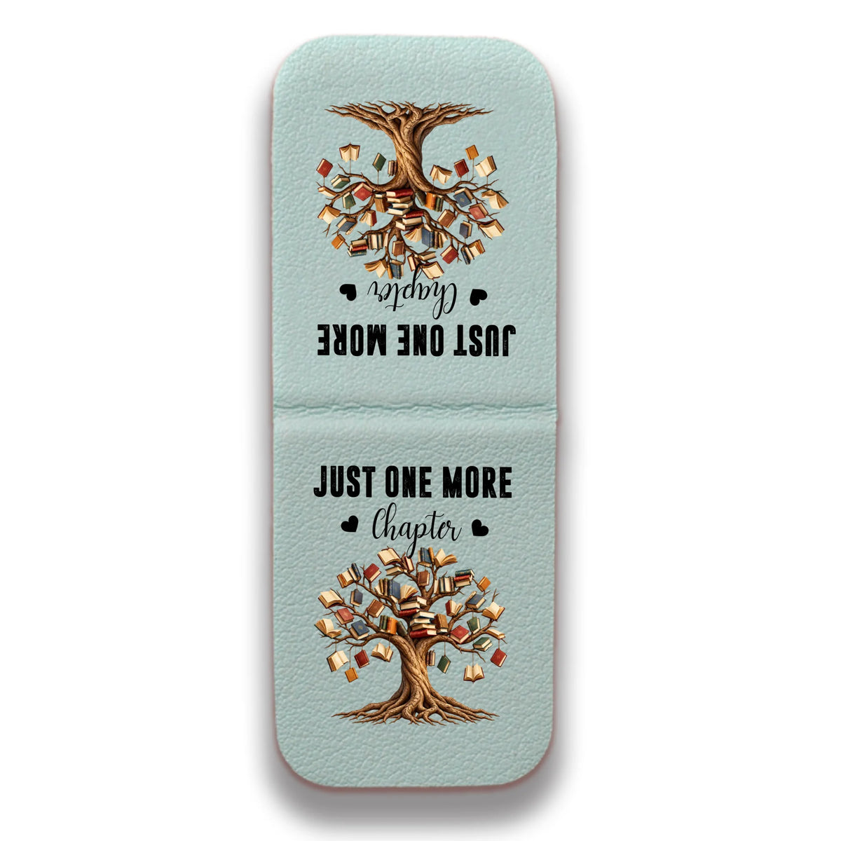 Gifts For Book Lovers, Bookworms, Readers - Personalized Just One More Chapter Leather Magnetic Bookmark