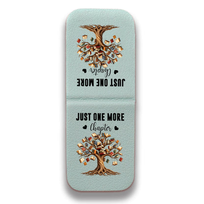 Gifts For Book Lovers, Bookworms, Readers - Personalized Just One More Chapter Leather Magnetic Bookmark
